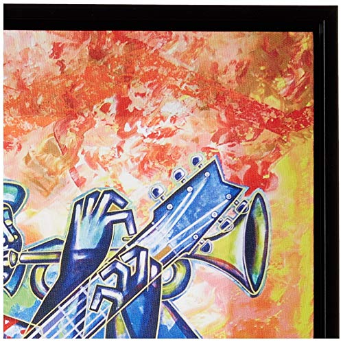 Shades of Color Funky Interlude Framed Canvas Art, 19.625 x 15.625 inches (FCA157), Multicolor