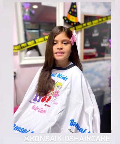 Bonsai Kids Haircut Cape - Kids - Toddlers - Children | Water Resistant Adjustable Neck Closure - Home and Salon