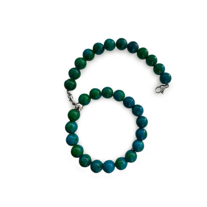 Locsanity Interlocking, Sisterlock, Dreadlock, Crochet Tool Bracelet Holder, Pink Beads (Blue/GreenWorlds)