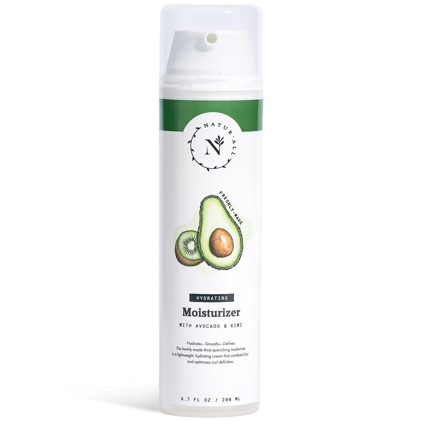 NaturAll Avocado & Kiwi Hair Moisturizer – Anti Frizz Curly Hair Moisturizer for Fighting Breakage, Split Ends & Restoring Hair Shine, Dry Hair 6.7 Oz