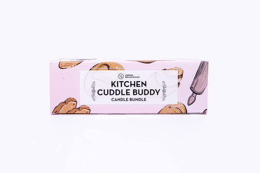 FRÈRES BRANCHIAUX Kitchen Cuddle Buddy 4 oz Scented Soy Single Wick Candle Bundle with Burn Time of 10 Hours each