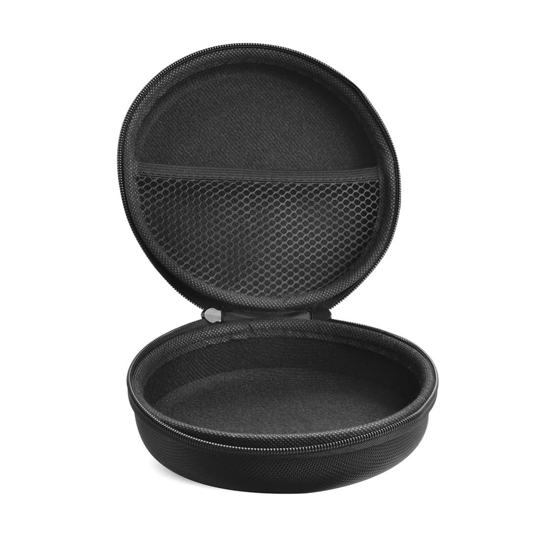 PuffCuff Round Hardcover Carry Case, Hair Clamp Storage & Protector, Black, 1 Piece, 5.25 x 2 x 5.25