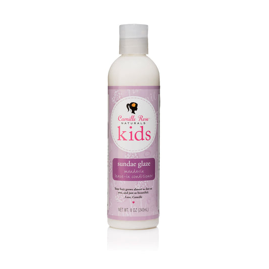 Camille Rose Kids Sundae Glaze, Mandarin Leave-In Conditioner with Sunflower & Coconut Oil, 8 oz