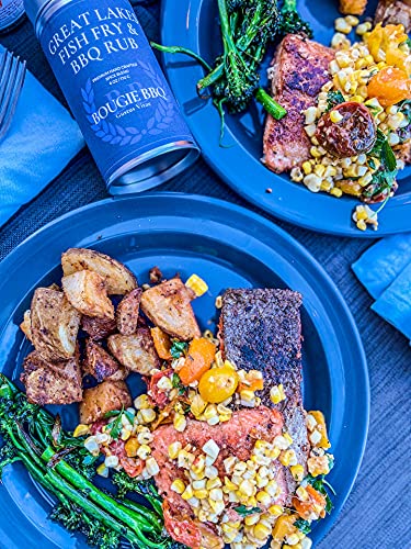 Great Lakes Fish Fry & BBQ Rub | Gourmet Seasoning, Artisanal Spice Blend | All Natural, Non GMO | Hand Crafted in Small Batches in USA | No MSG or Artificial Ingredients | GLP-1 Friendly | Sustainably Sourced, Ultra Premium Seasoning | Bougie BBQ | Gustu