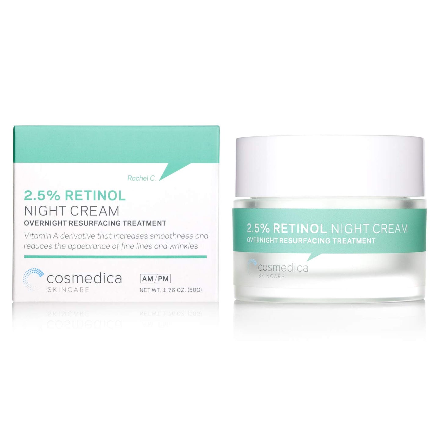 Cosmedica Skincare Retinol Night Cream - Daily Moisturizing Facial Lotion Night Cream. The best Retinol Cream with Vit A and Hyaluronic Acid to target skin concerns from Acne to Wrinkles (1.7oz)