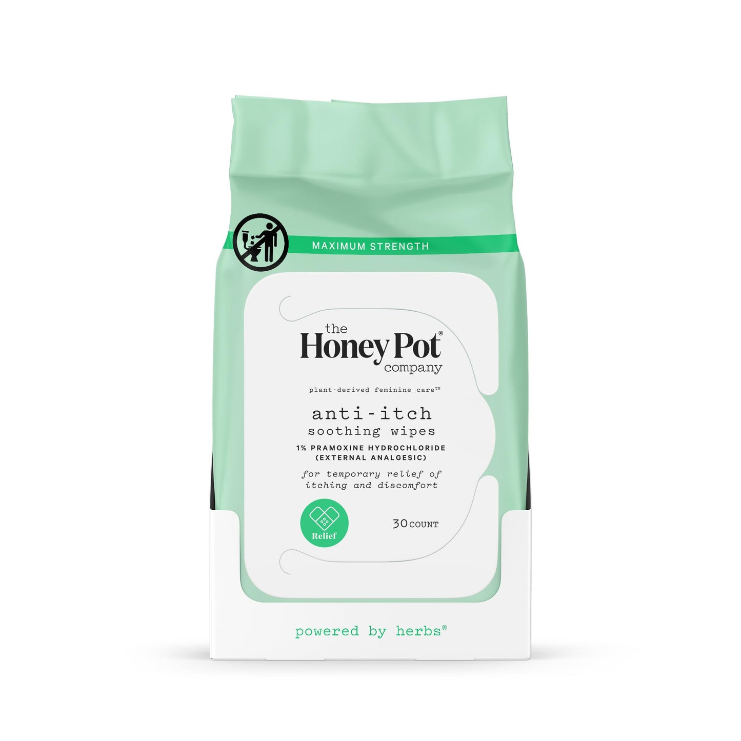 The Honey Pot Company - Anti-Itch Wash, Wipes, & Herbal Long Liners Bundle - Ultra Mild & Temporary Itch Relief Wash & Wipes - Pads Infused w/Essential Oils for Cooling Effect - Feminine Care