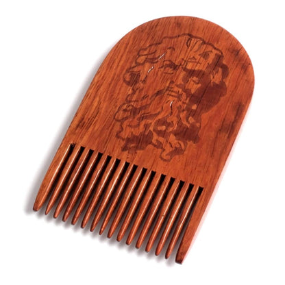 Zeus Fine Tooth Handmade Wooden Beard Comb for Men | Pocket-Sized Beard Shaper Made in USA