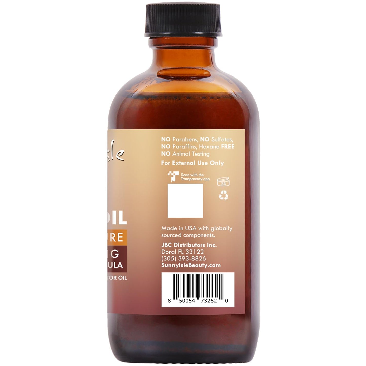 Sunny Isle Batana Oil Infused with Jamaican Black Castor Oil 4oz | Anti-Thinning Double Growth Formula