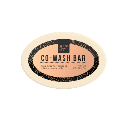 BlackTravelBox Solid Co-Wash Bar With Sunflower And Calendula To Refresh And Restore Hair Texture In-Between Shampoo Days, Easy 2-In-1 For Waves, Curls, And Coils, TSA Friendly - 2.6 Oz
