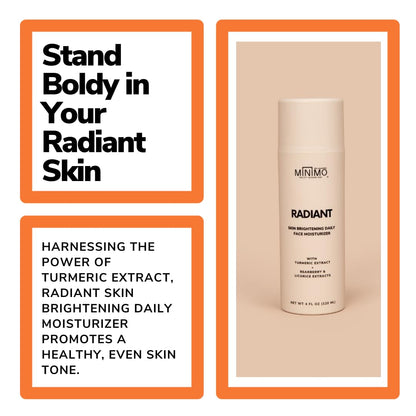 Minimo Radiant Brightening Daily Face moisturizer for Women | Naturally brightens skin discoloration and hyper-pigmentation |Best face moisturizer for women |face sunscreen moisturizer for oily skin