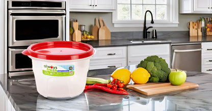 COMPAC HOME 17006 Cylinder Bowl-16oz-Red Food Storage, Portion Control, Dishwasher, Microwave Safe, 16 oz, Red Chef