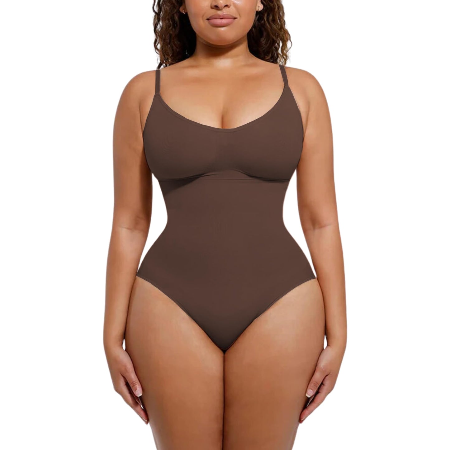 Seamless Bodyshaper Bodysuit for Women - Full Body Shapewear Body Sculpting Suits Sleeveless Round Neck