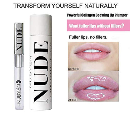 Nubyen Organic Lip Plumper and Gloss - Get Fuller and Hydrated Lips | Enhance Your Lips Naturally without Lip Surgeries - Alternative to Lip Fillers
