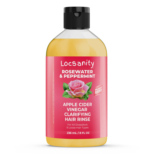 Locsanity Rosewater Peppermint Apple Cider Vinegar Clarifying Hair Rinse 8oz