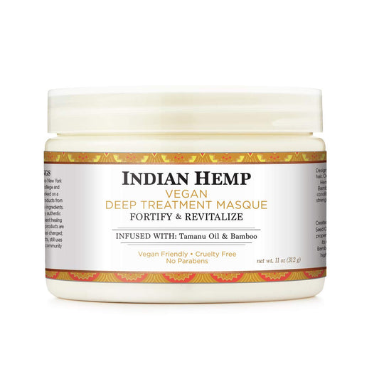 Nubian Heritage Indian Hemp Deep Conditioner Hair Mask For Weak Hair Masque Deep Conditioner for Weak Hair 11 oz