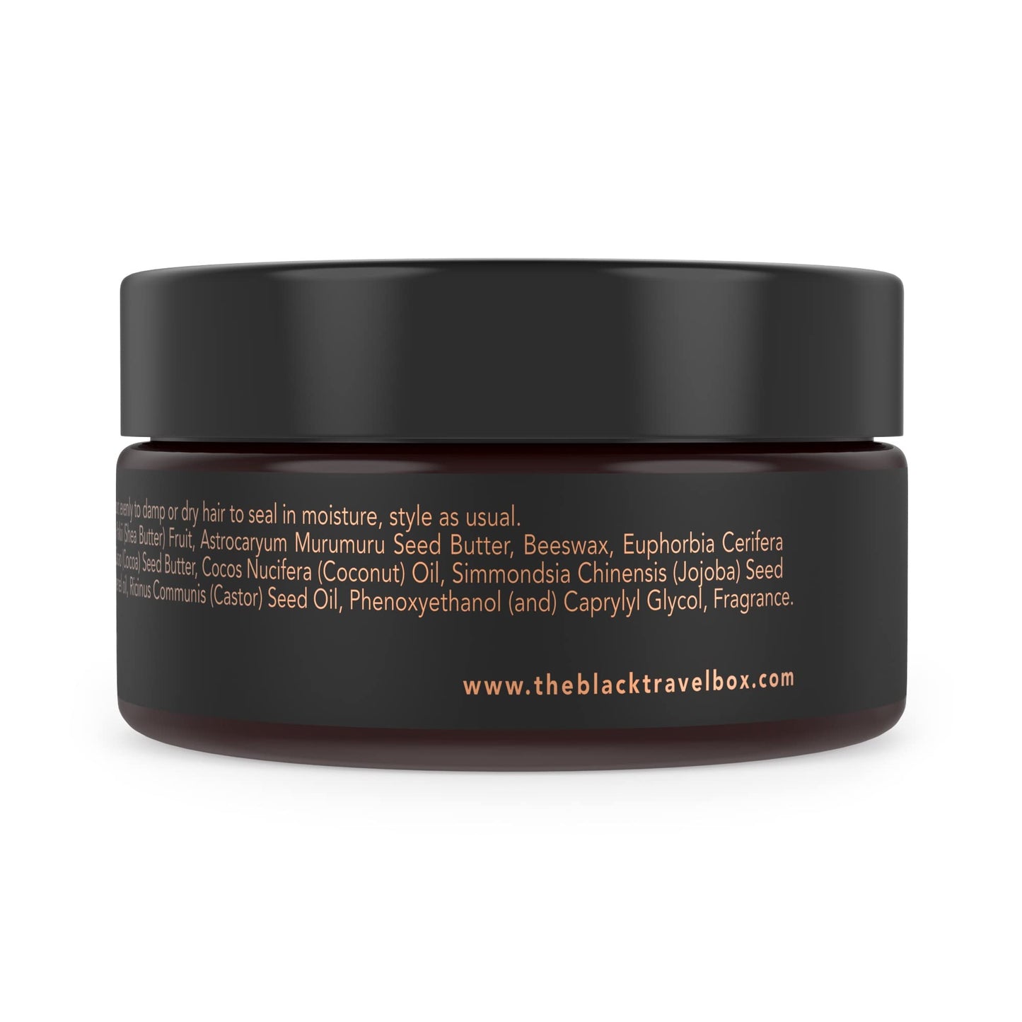 BlackTravelBox Hair Balm With Jojoba, Argan & Coconut Oils To Seals, Nourishes & Adds Shine for Frizz Control, Scalp Itch Relief, & Wash 'n Go Styling, TSA Friendly - 2.0 Oz