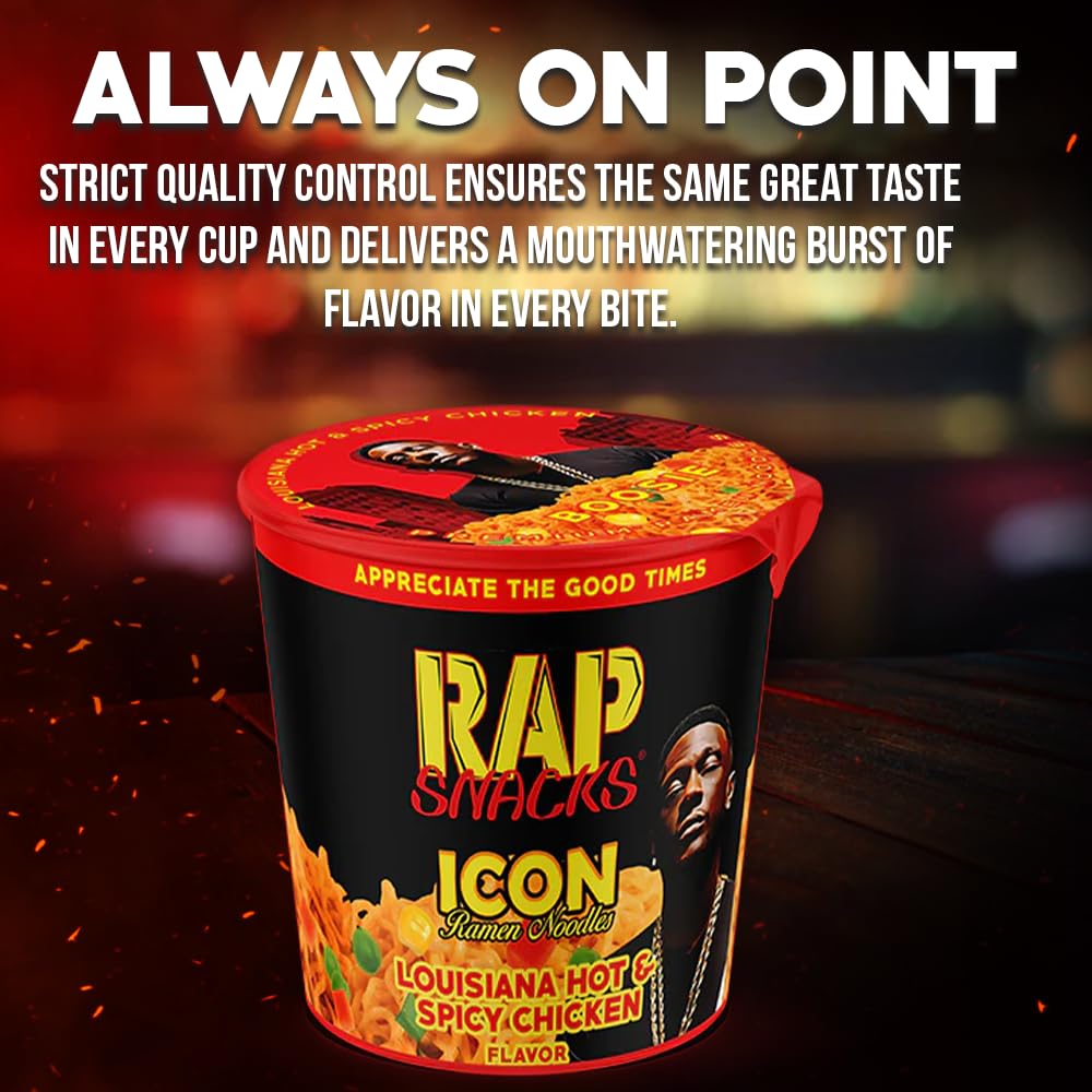 Rap Snacks Beef Prime Rib ICON Ramen Noodles E-40-Pack of 12