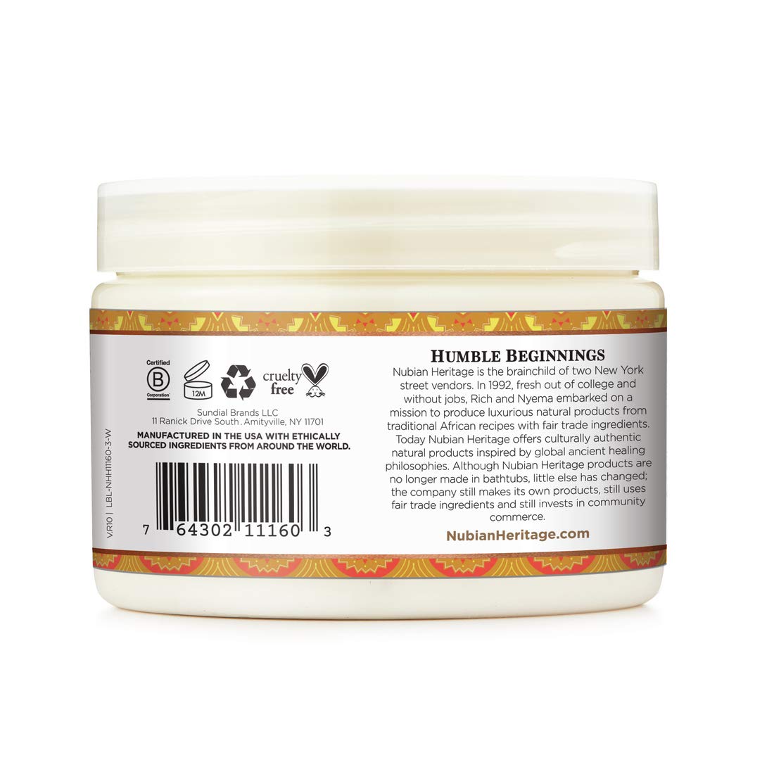 Nubian Heritage Indian Hemp Deep Conditioner Hair Mask For Weak Hair Masque Deep Conditioner for Weak Hair 11 oz