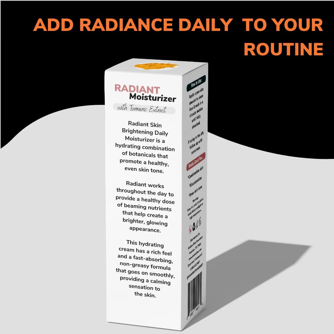 Minimo Radiant Brightening Daily Face moisturizer for Women | Naturally brightens skin discoloration and hyper-pigmentation |Best face moisturizer for women |face sunscreen moisturizer for oily skin