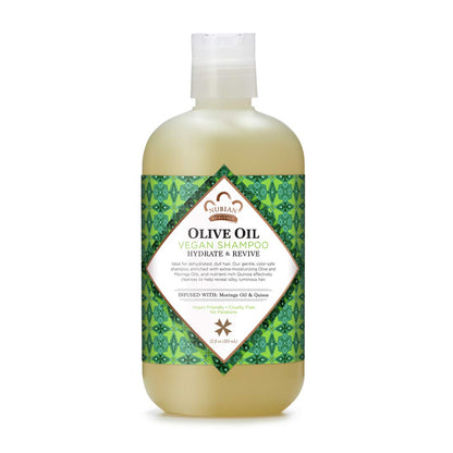 Nubian Heritage Shampoo for Dry Hair Olive Oil Hydrate and Revive 12 oz