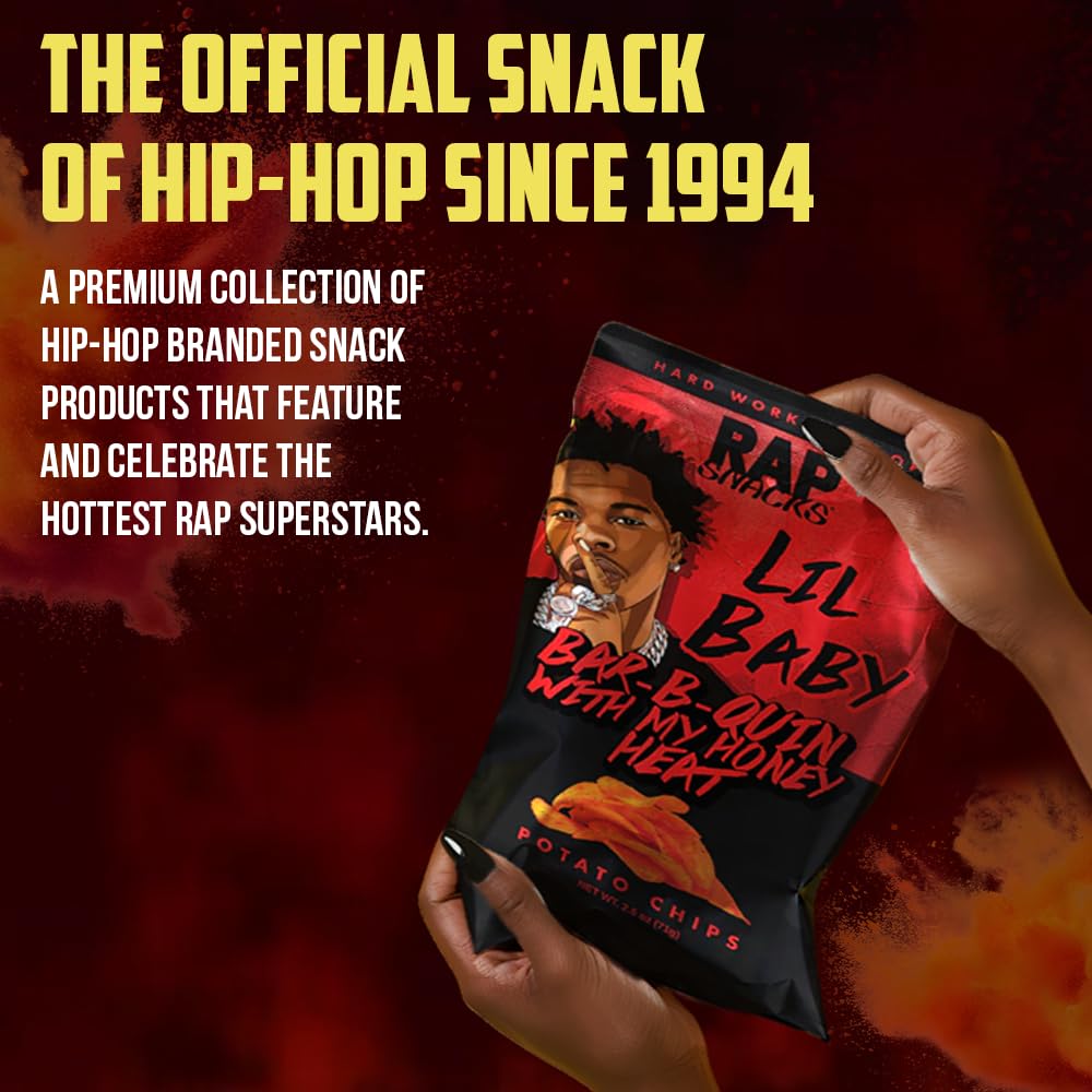 Rap Snacks Featuring Hip-Hop Star Snoop Dogg Cheddar BBQ 2.5 Oz Bags Pack of 6