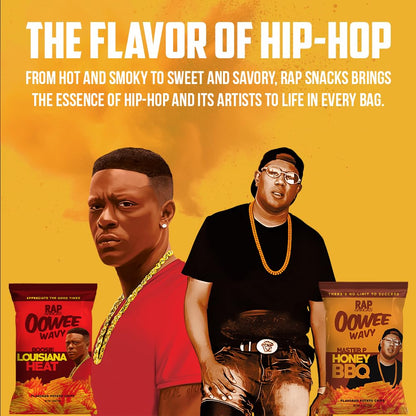 Rap Snacks Master P Honey BBQ Wavy Potato Chips 2.5 Oz Bags - Pack of 12
