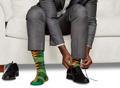 ADVANSYNC Premium Kente Cloth Socks (9-12, 3 Pack Bundle No 1)