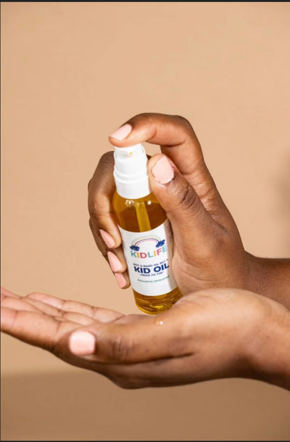 KJ3 Essentials KIDLIFE Not a baby oil but a Kid oil Head to Toe and Hair & Skin Premium oil that Moisturizes and Nourishes Hair and Body Great for kids and adults 2 oz