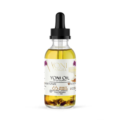 USA Made Yoni Oil, Mint Fresh Feminine Care Oil, Reduces Odor, Restores pH Balance, All Natural, Herbal Yoni Blend with Tea Tree Oil, Mint, Lemongrass, Jasmine & Chamomile Oils, 1.1 oz