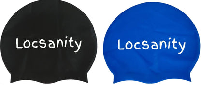 Silicone Swim Caps for Dreadlocks and Braids (Black, X-Large)