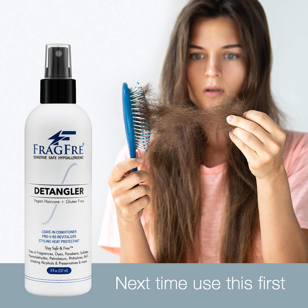 FRAGFRE Professional Hair Salon Set for Sensitive Skin 8/12 oz/ea (5-Pack Gift Set) - Shampoo-Conditioner-Detangler-Styling Gel-Finishing Spray - Soothing Wash and Set - No Sulfate No Fragrance Vegan