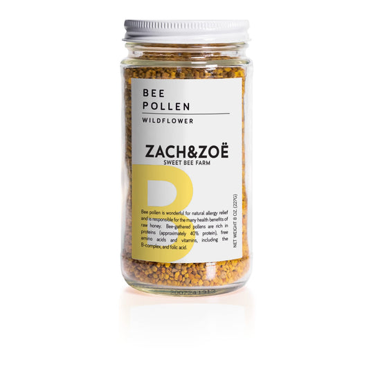Wildflower Bee Pollen by Zach & Zoe Sweet Bee Farm – (1) 8 Ounce Jar – Pure Farm Raised Superfood, Packed with Powerful Anti-oxidants, Amino Acids, Enzymes, and Vitamins!