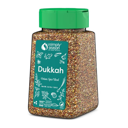 USimplySeason Dukkah (4.8 oz) - Nutty Egyptian Flavor Blend for Dips, Coatings, Salads - Vegan, Non-GMO, Made in USA