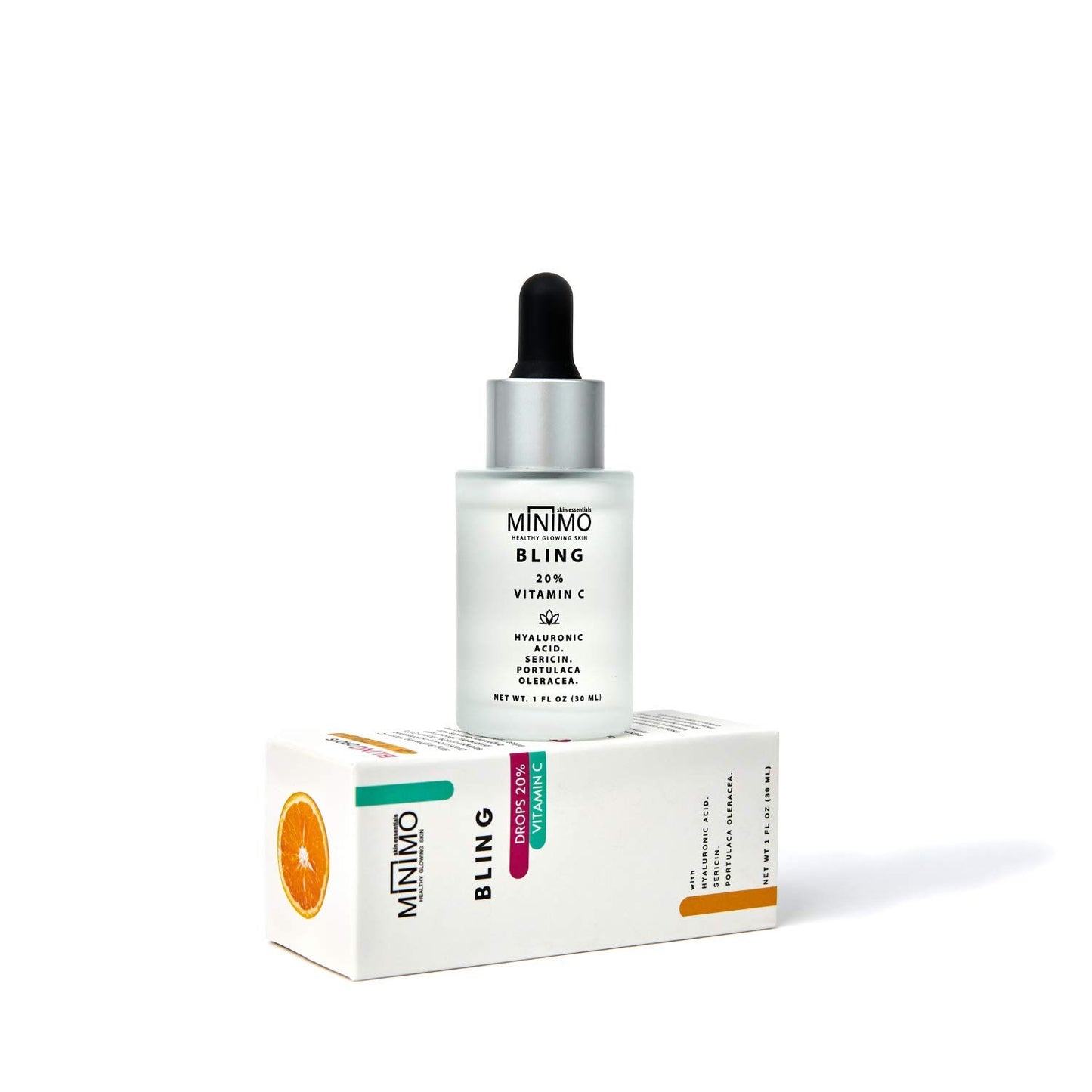 Minimo Skin Essentials Bling Vitamin C face Serum | Anti Aging and Skin Brightening Serum | Facial Serum for Brightness and Moisturizing | Vitamin C Serum for face With 20% (1 oz) Travel Size