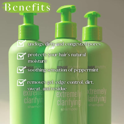 Edge Entity Peppermint oil Shampoo- Extremely Deep Cleanse and Clarifying Shampoo, Cleansing Treatment for 4A-4C hair types, for Women- 8 oz