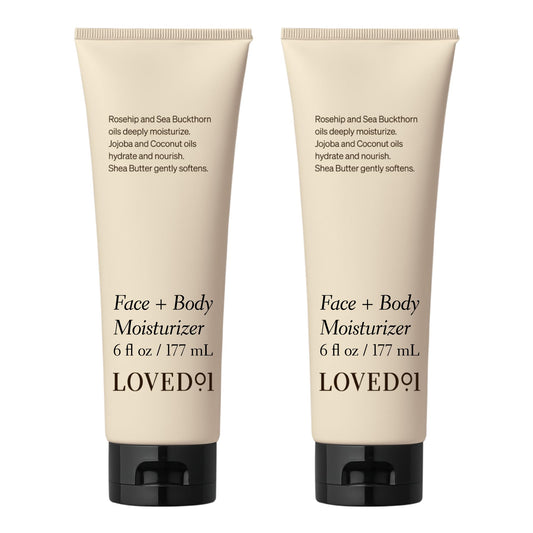 Loved01 Face & Body Moisturizer, John Legend Skincare, Fragrance-Free, Daily Hydrating Cream, Deeply-Moisturizing & Non-Greasy Formula with Shea Butter, 2-Pack (6 oz each)