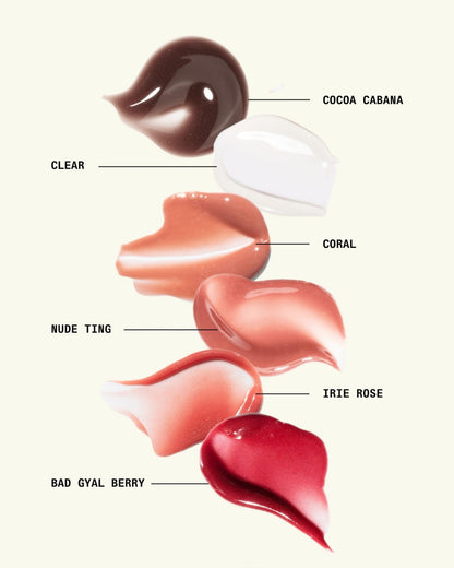 Cay Skin Isle Lip Balm SPF 30 – High Shine, Hydrating, Non-Sticky Lip Gloss in Vanilla Brown Sugar Flavor – Formulated with Natural Ingredients for All Skin Tones – 3-Pack, Bad Gyal Berry