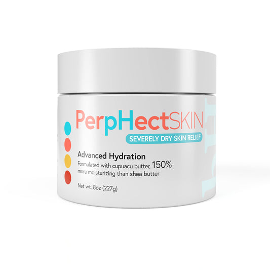 PerpHectSKIN Severely Dry Skin Relief Cream with Cupuacu Butter, Shea Butter. Lightweight Moisturizer for Body & Face Moisturizer, Face Cream, 8 Oz