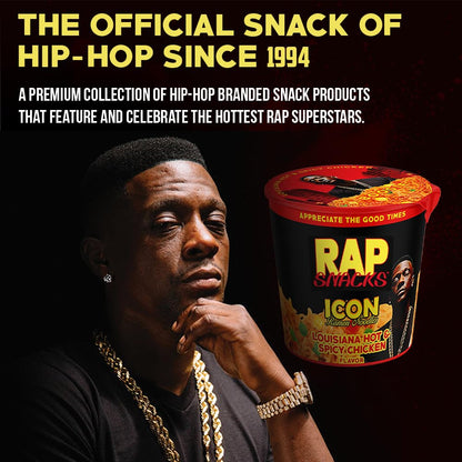 Rap Snacks Beef Prime Rib ICON Ramen Noodles E-40-Pack of 12