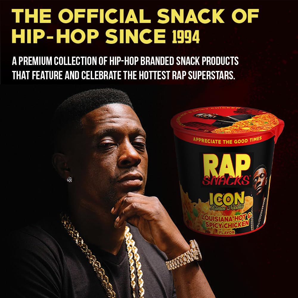 Rap Snacks Creamy Chicken Gumbo ICON Ramen Noodles Master P-Pack of 12