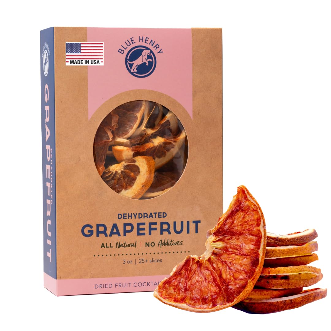 BlueHenry Dehydrated Grapefruit - 3 oz - 25+ slices - Natural Fruit