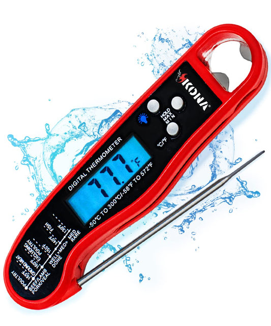 Kona Instant Read Meat Thermometer for Grilling - Instant On/Off