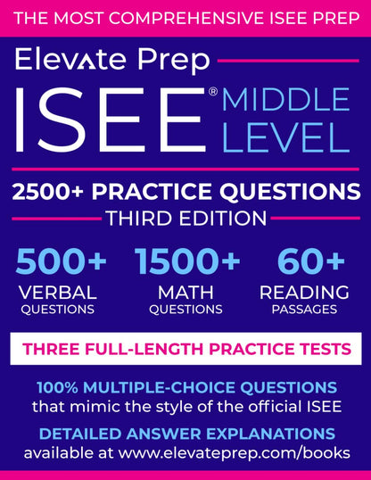 ISEE Middle Level: 2500+ Practice Questions