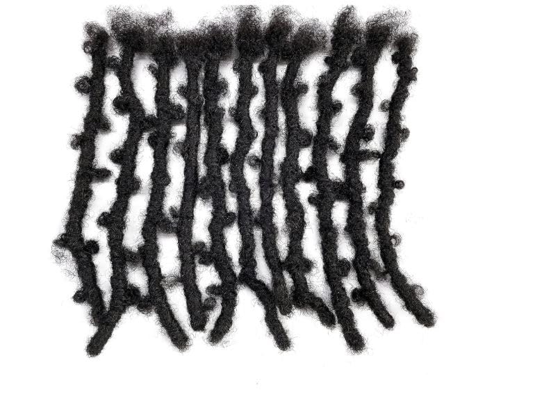 Locsanity Afro Kinky 100% Human Hair Handmade Butterfly Locs - 10" - .8cm Pencil Width Natural Undyed Black Dreadlocks, Crochet Hair Extensions (10", 10 Locs)