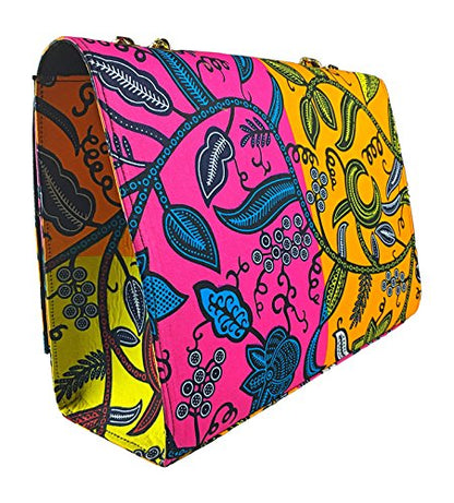 2Chique Boutique Women's Ankara Print Fashion Handbag, ADANNA