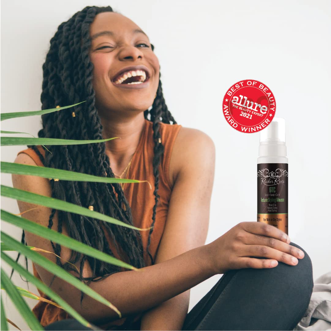 Rucker Roots Texture Styling Mousse| Wash & Go| Natural Styles| Wet or Dry Styles| Heat Styling|