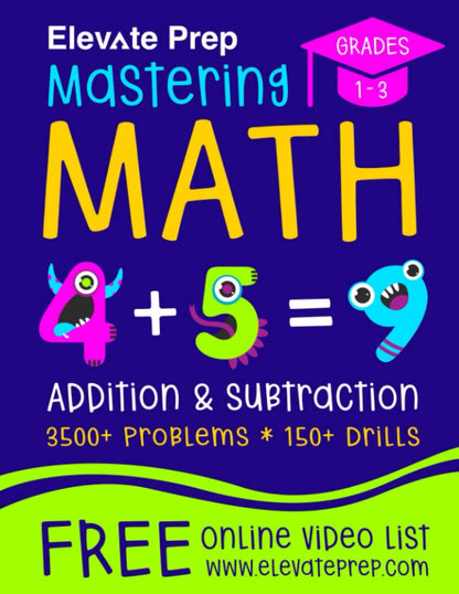 Mastering Math Addition and Subtraction: 3500+ Problems | 150+ Drills | Single, Double, Triple, and Quadruple Digit Addition and Subtraction