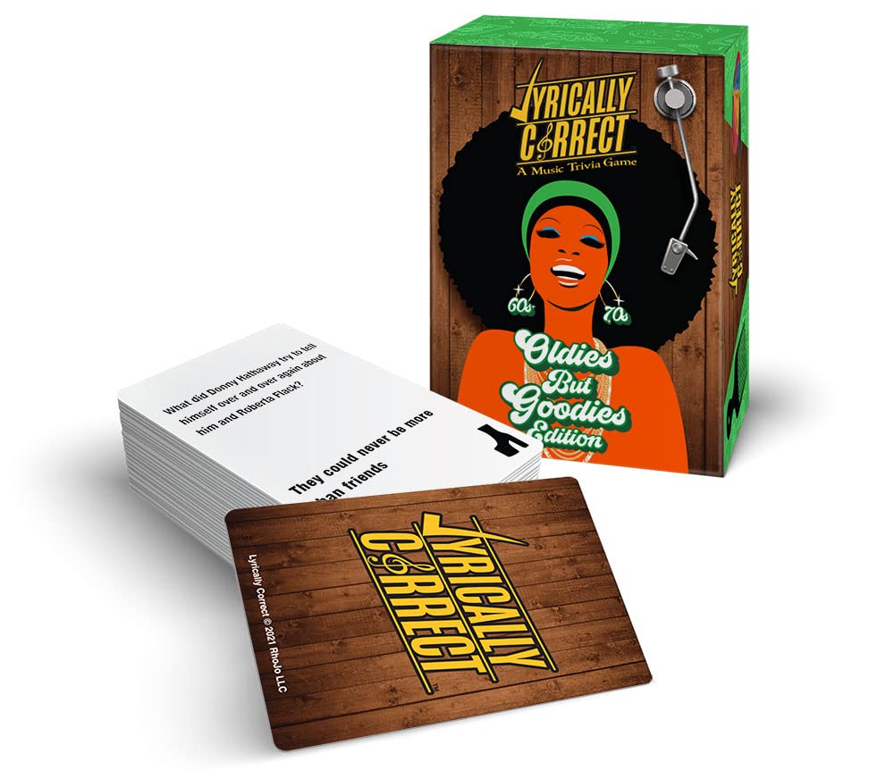 Lyrically Correct Music Trivia Card Game | Multi-Generational Family Gatherings, Adult Game Night and Fun Trivia (60's and 70's Oldies but Goodies)