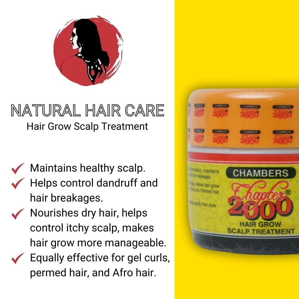 Chambers Chapter 2000 Hair Growth Treatment/Original Menthol/Trusted African Scalp Treatment (Travel Size)