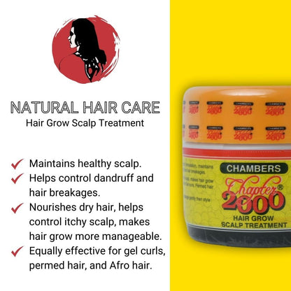 Chambers Chapter 2000 Hair Growth Treatment/Original Menthol/Trusted African Scalp Treatment (Travel Size)